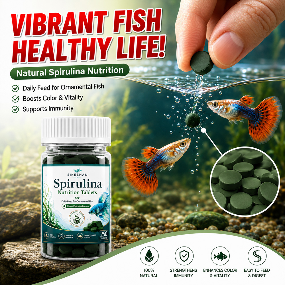 Marine Aquarium Bacteria - SIKEZHAN Natural Spirulina Fish Feed Tablets
