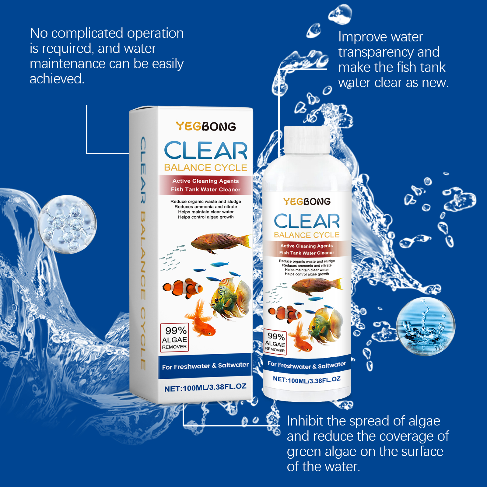 Algae Remover for Fish Tanks,  - Marine Aquarium Bacteria recensie en prijs